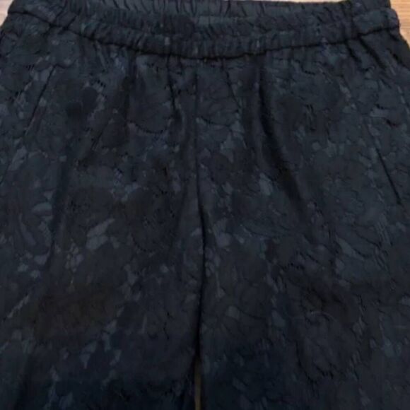 J.Crew Black Lace Overlay Pants Crop Ankle Length Size 4 NWOT - Picture 12 of 14